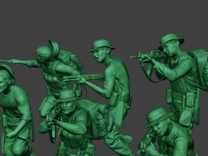 modern jungle soldiers mjs1 pack 2 Modèles 3D en vedette