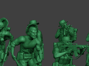 modern jungle soldiers mjs1 pack 2 Modèles 3D en vedette