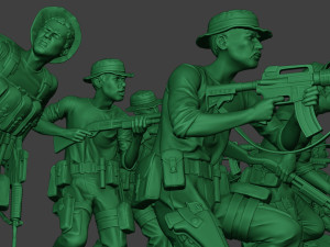 modern jungle soldiers mjs1 pack 2 Modèles 3D en vedette