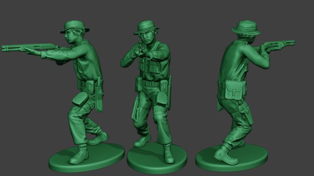 modern jungle soldier shoot stand3 mjs1 Model do druku 3D .c4d .max .obj .3ds .fbx .stl .blend 