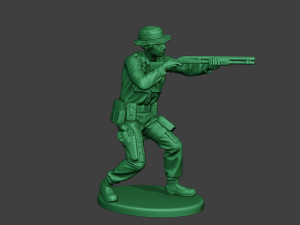 modern jungle soldier shoot stand3 mjs1 Model do druku 3D