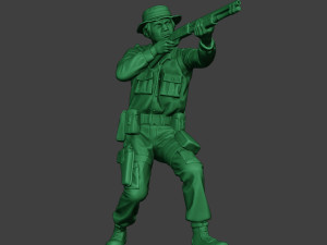 modern jungle soldier shoot stand3 mjs1 Model do druku 3D