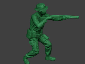 modern jungle soldier shoot stand3 mjs1 Model do druku 3D