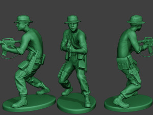 modern jungle soldier shoot stand4 mjs1 3D Print Model