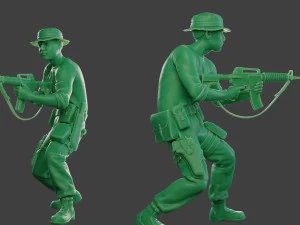 stand tembak prajurit hutan modern4 mjs1 Model Cetak 3D