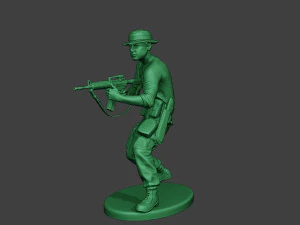 stand tembak prajurit hutan modern4 mjs1 Model Cetak 3D