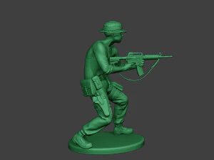 stand tembak prajurit hutan modern4 mjs1 Model Cetak 3D