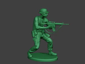 stand tembak prajurit hutan modern4 mjs1 Model Cetak 3D