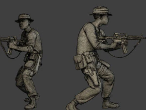 stand tembak prajurit hutan modern4 mjs1 Model Cetak 3D