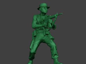 stand tembak prajurit hutan modern4 mjs1 Model Cetak 3D