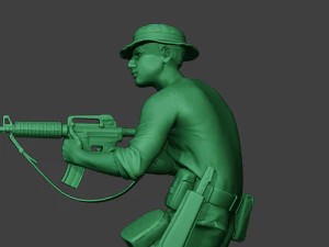 stand tembak prajurit hutan modern4 mjs1 Model Cetak 3D