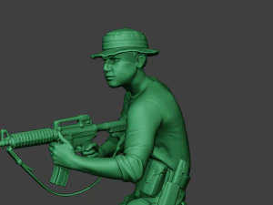 stand tembak prajurit hutan modern4 mjs1 Model Cetak 3D