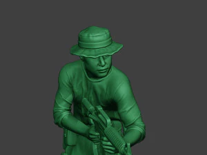 stand tembak prajurit hutan modern4 mjs1 Model Cetak 3D