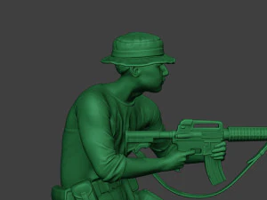 stand tembak prajurit hutan modern4 mjs1 Model Cetak 3D