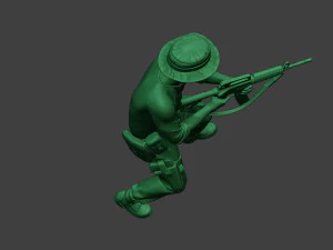 stand tembak prajurit hutan modern4 mjs1 Model Cetak 3D