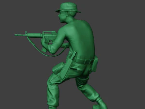 stand tembak prajurit hutan modern4 mjs1 Model Cetak 3D