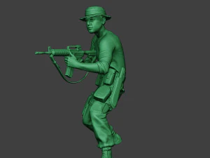 stand tembak prajurit hutan modern4 mjs1 Model Cetak 3D