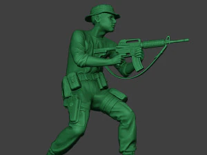 stand tembak prajurit hutan modern4 mjs1 Model Cetak 3D