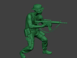 stand tembak prajurit hutan modern4 mjs1 Model Cetak 3D