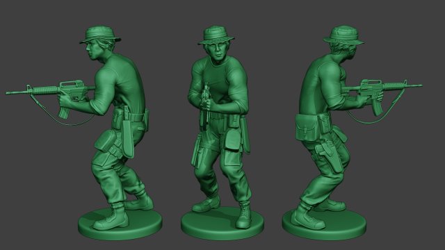 modern jungle soldier shoot stand5 mjs1 3D Принт Модель .c4d .max .obj .3ds .fbx .stl .blend 