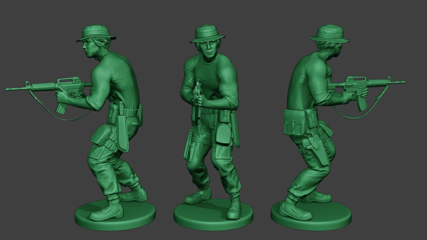 modern jungle soldier shoot stand5 mjs1 3D Print Model .c4d .max .obj .3ds .fbx .stl .blend 