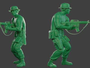 modern jungle soldier shoot stand5 mjs1 3D Print Model