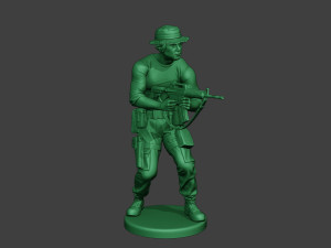 modern jungle soldier shoot stand5 mjs1 3D Принт Модель