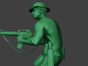 modern jungle soldier shoot stand5 mjs1 3D Print Model