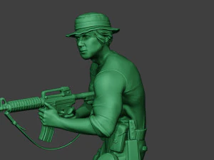 modern jungle soldier shoot stand5 mjs1 3D Print Model