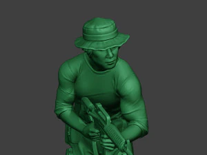 modern jungle soldier shoot stand5 mjs1 3D Print Model