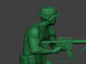 modern jungle soldier shoot stand5 mjs1 3D Print Model