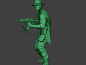 modern jungle soldier shoot stand5 mjs1 3D Print Model