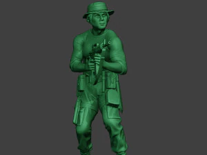 modern jungle soldier shoot stand5 mjs1 3D Print Model