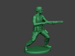 modern jungle soldier shoot stand7 mjs1 3D Print Model