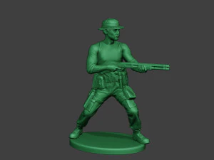 modern jungle soldier shoot stand7 mjs1 3D Print Model