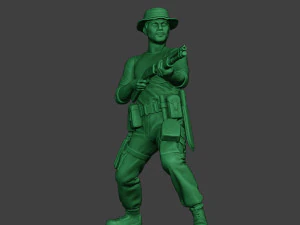 modern jungle soldier shoot stand7 mjs1 3D Print Model
