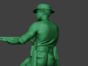 modern jungle soldier shoot stand7 mjs1 3D Print Model