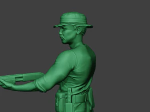 modern jungle soldier shoot stand7 mjs1 3D Print Model
