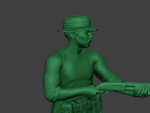 modern jungle soldier shoot stand7 mjs1 3D Print Model