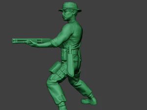 modern jungle soldier shoot stand7 mjs1 3D Print Model