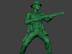 modern jungle soldier shoot stand7 mjs1 3D Print Model