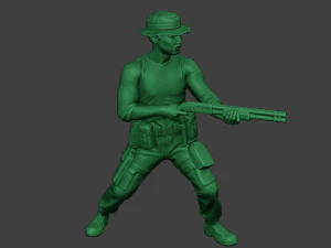 modern jungle soldier shoot stand7 mjs1 3D Print Model