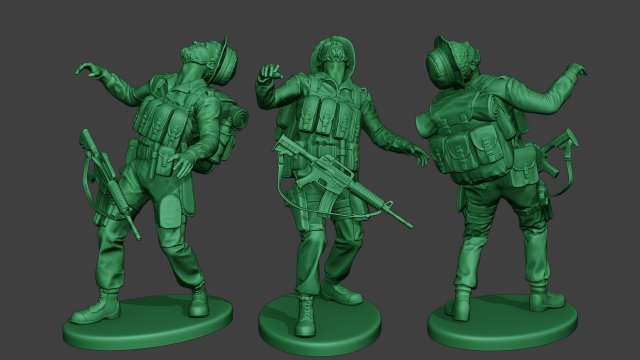 modern jungle soldier shooted mjs1 3D Принт Модель .c4d .max .obj .3ds .fbx .stl .blend 