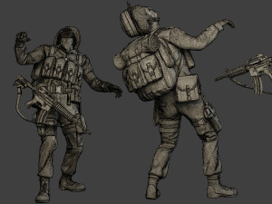 modern jungle soldier shooted mjs1 3D Принт Модель