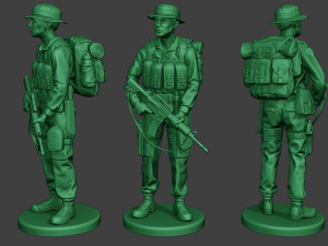 modern jungle soldier stand mjs1 Modello di stampa 3D