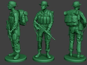 soporte de soldado de la selva moderno mjs1 Modelo de impresión 3D
