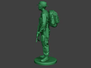 modern jungle soldier stand mjs1 3D Print Model