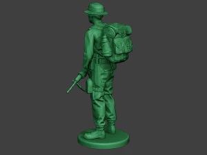 modern jungle soldier stand mjs1 3D Print Model
