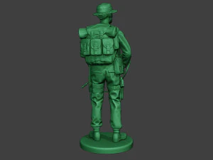 modern jungle soldier stand mjs1 3D Print Model