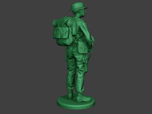 modern jungle soldier stand mjs1 3D Print Model